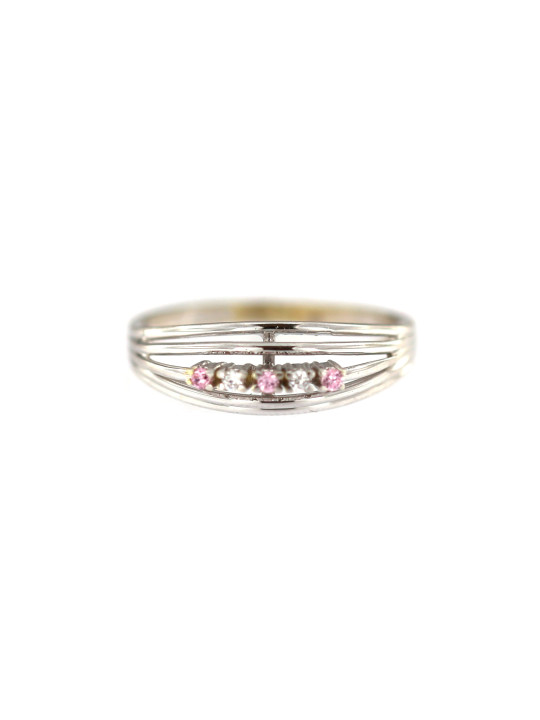 White gold zirconia ring DBA05-01