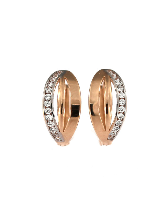 Rose gold zirconia earrings BRR01-10-11