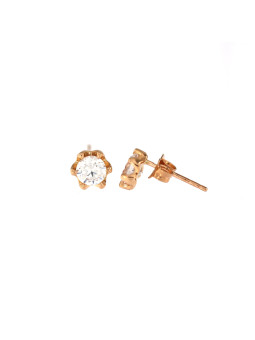 Rose gold zirconia stud earrings BRV03-11-03