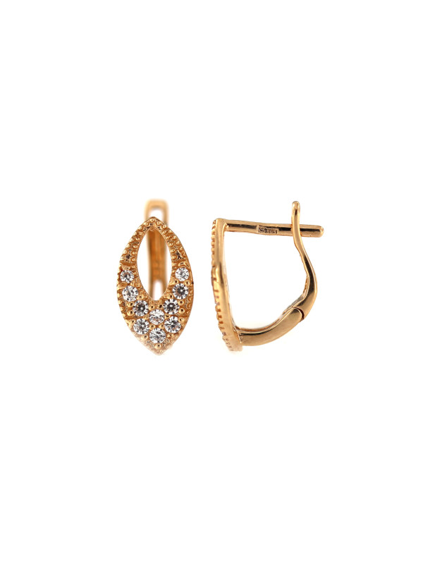 Rose gold zirconia earrings BRA04-07-24