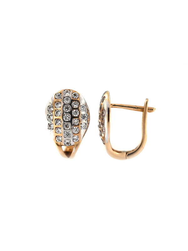 Rose gold zirconia earrings BRA04-07-27