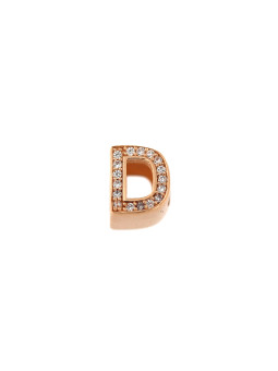 Rose gold initial letter pendant ARR-D-02
