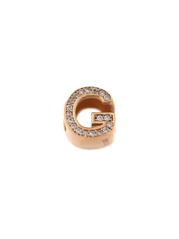 Rose gold initial letter pendant ARR-G-01
