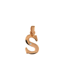 Rose gold initial letter pendant ARR-S-01
