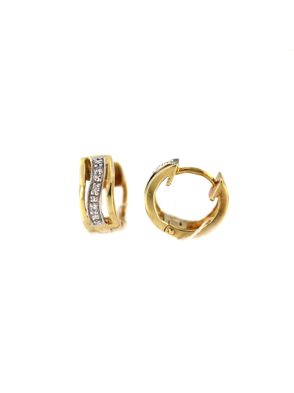 Yellow gold earrings with diamonds BGBR03-01-02