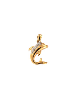 Rose gold dolphin diamond pendant ARBR05-01