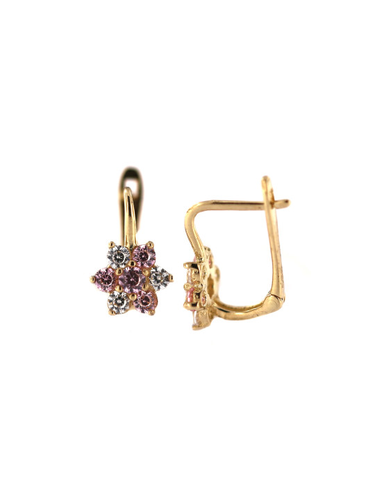 Yellow gold kids earrings BGA07-01-08