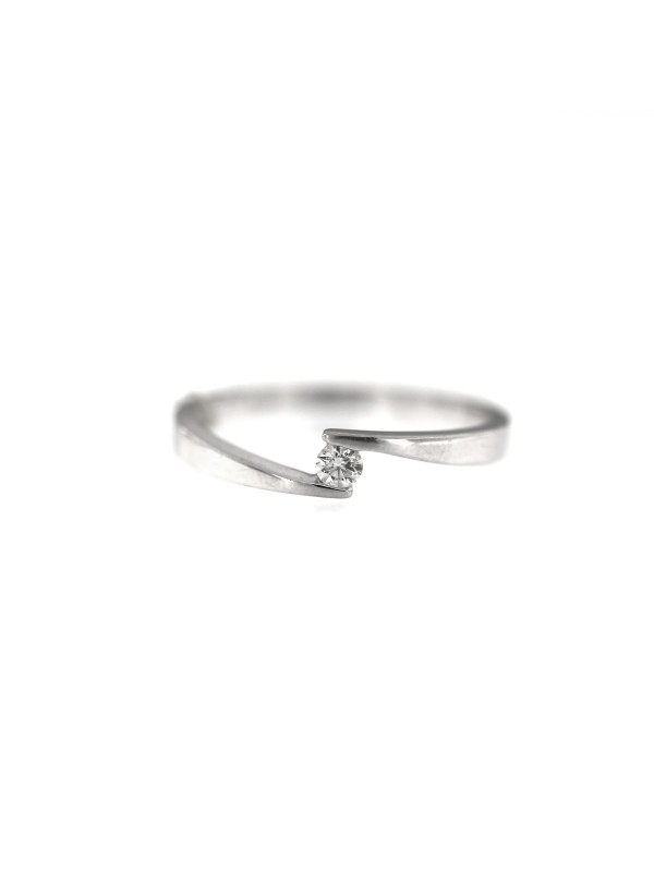 White gold engagement ring with diamond DBBR08-09