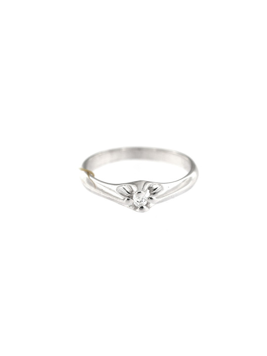 White gold engagement ring with diamond DBBR04-04