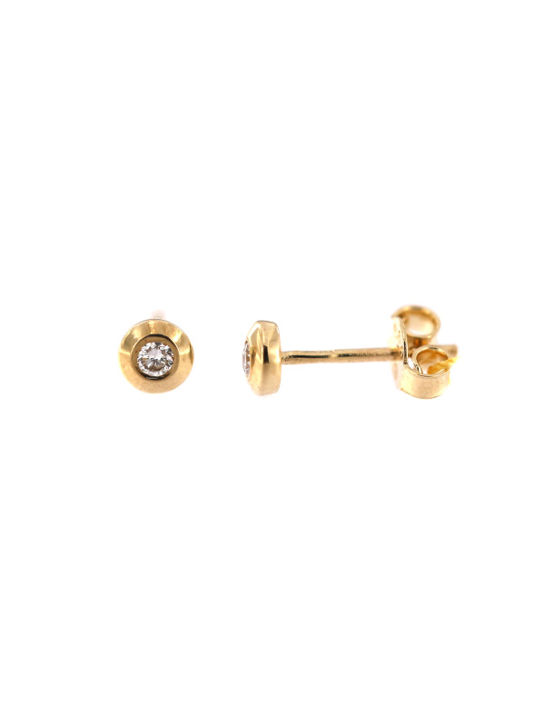 Yellow gold earrings with diamonds BGBR01-02-05