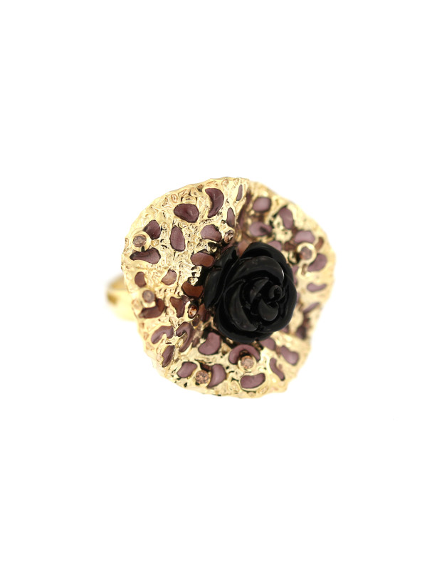 Yellow gold ring DGB01-06