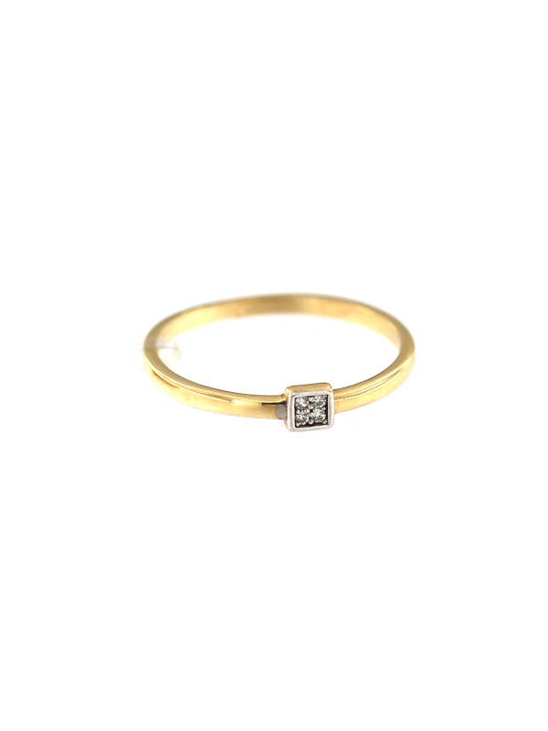 Yellow gold zirconia ring DGC03-01