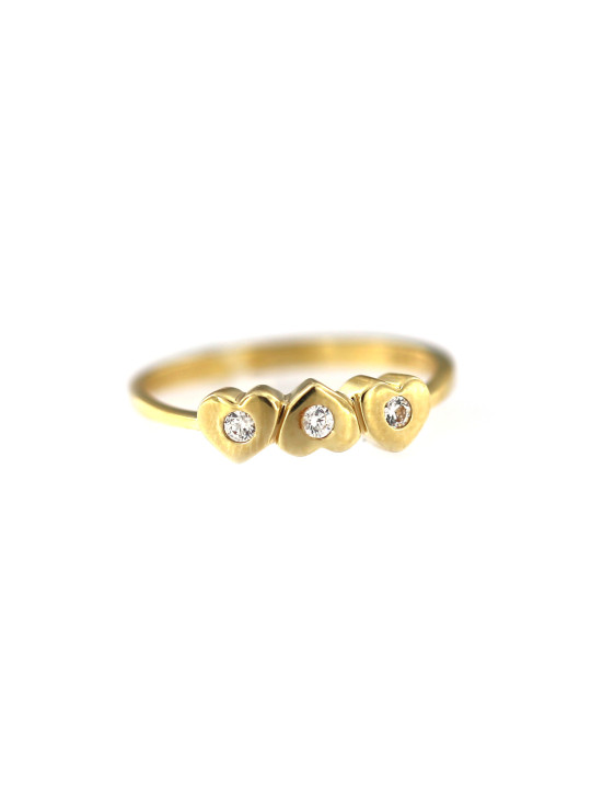 Yellow gold zirconia ring DGC12-01