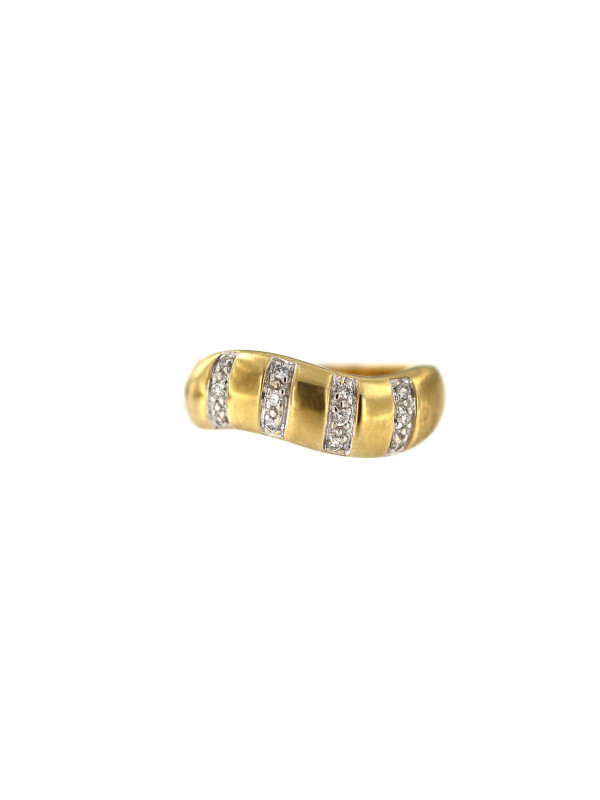 Yellow gold ring with diamonds DGBR11-16