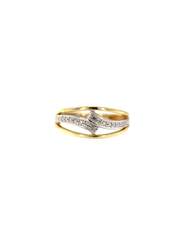Yellow gold ring with diamonds DGBR11-17