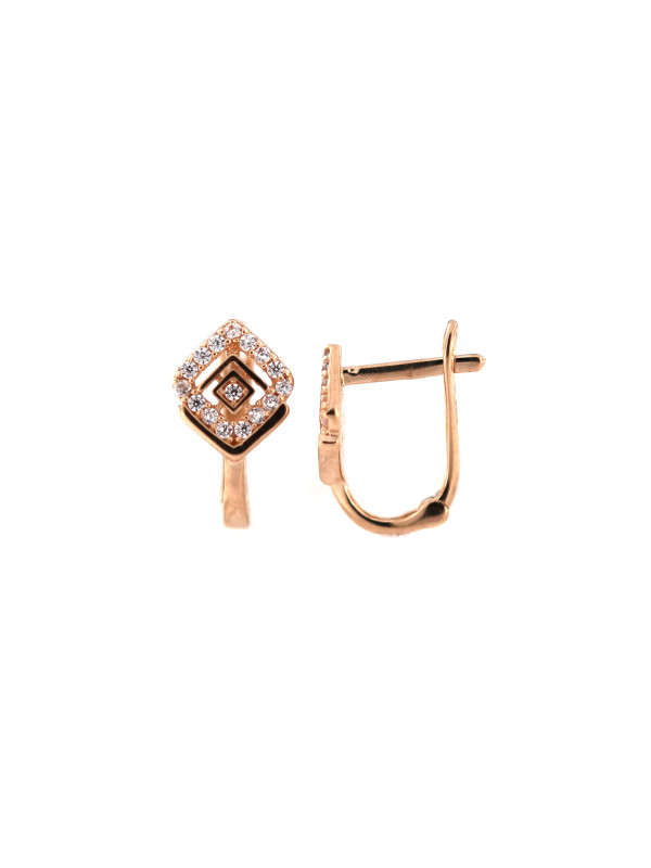 Rose gold zirconia earrings BRA04-09-11