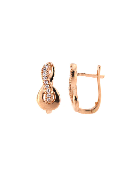 Rose gold zirconia earrings BRA04-18-04