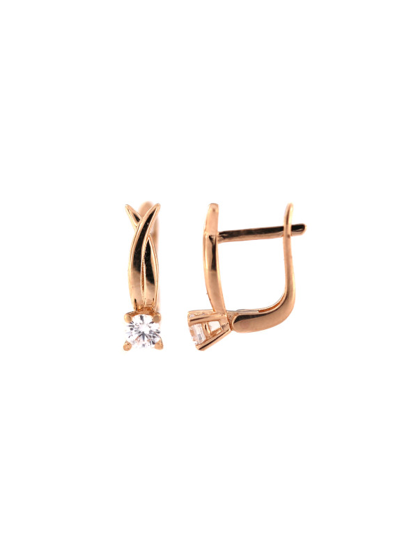 Rose gold zirconia earrings BRA04-02-44