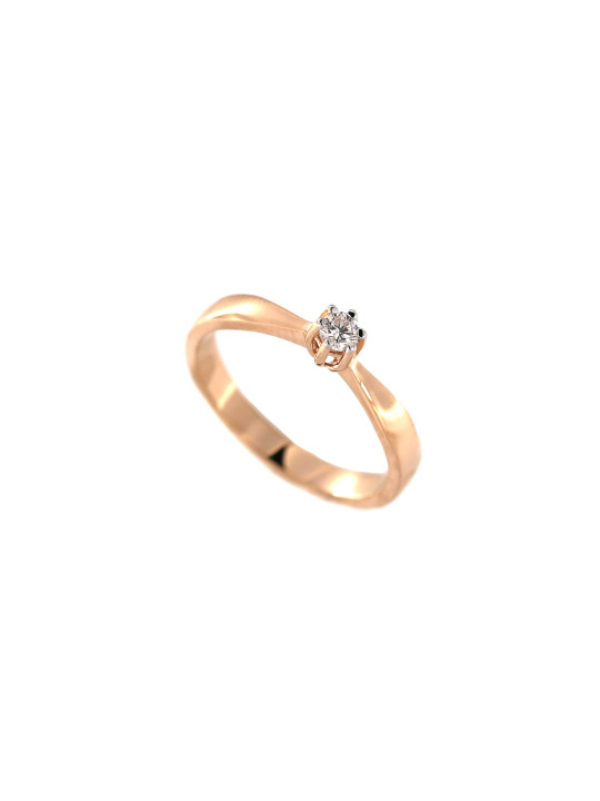 Rose gold ring with diamond DRBR02-34 16.5MM