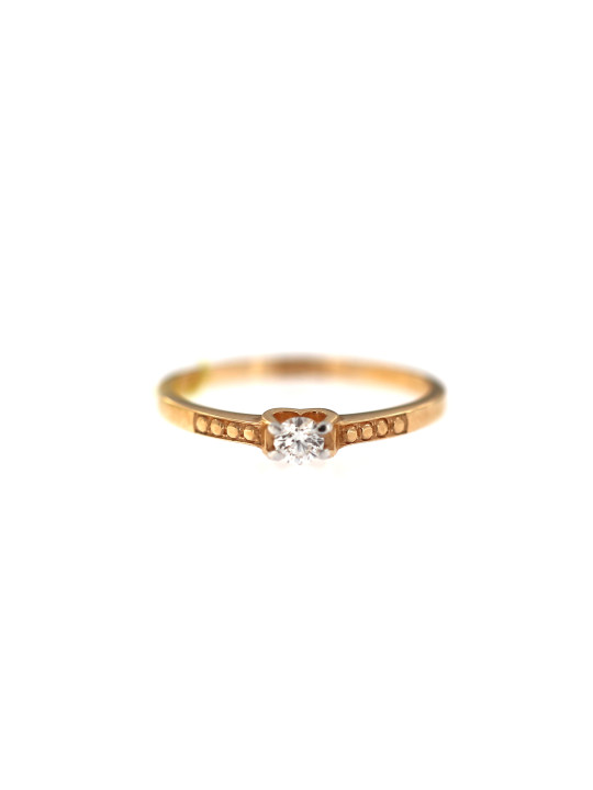 Rose gold ring with diamond DRBR07-03