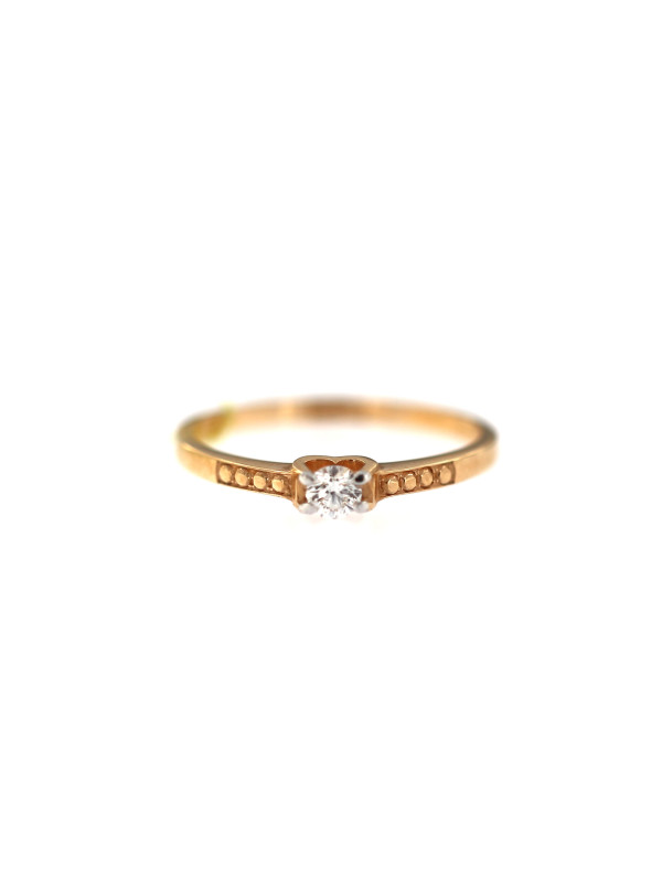 Rose gold ring with diamond DRBR07-03