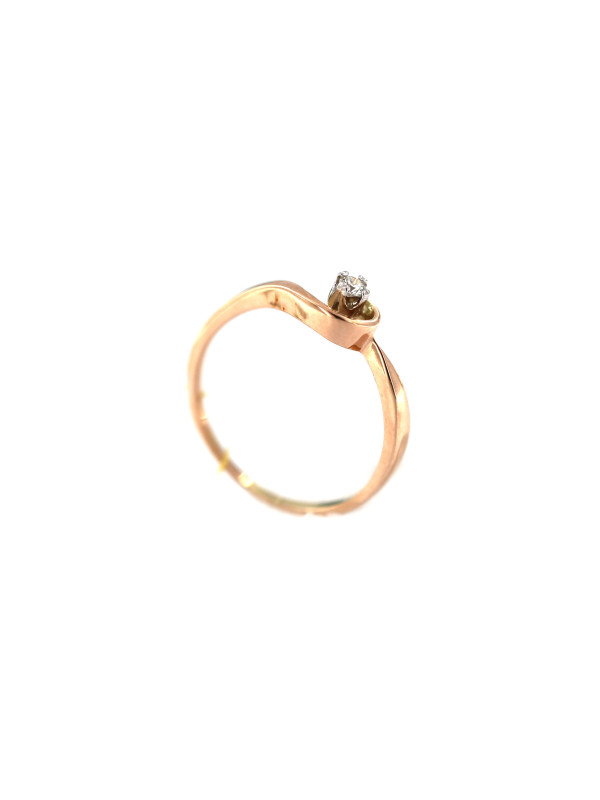 Rose gold ring with diamond DRBR10-14