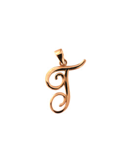 Rose gold initial letter pendant ARR-T-01