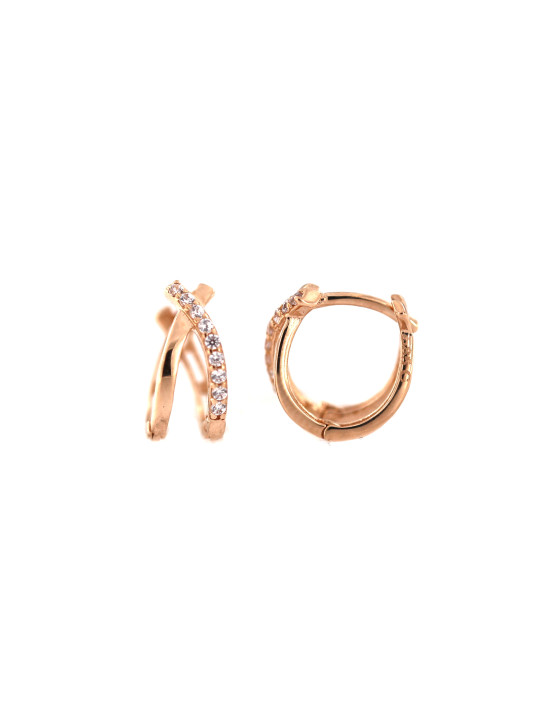 Rose gold zirconia earrings BRR01-10-21