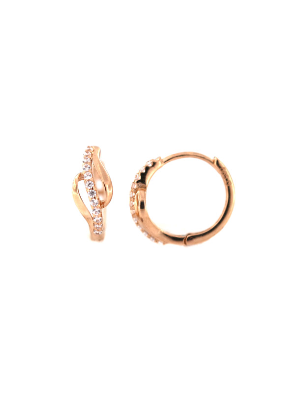 Rose gold zirconia earrings BRR01-10-23