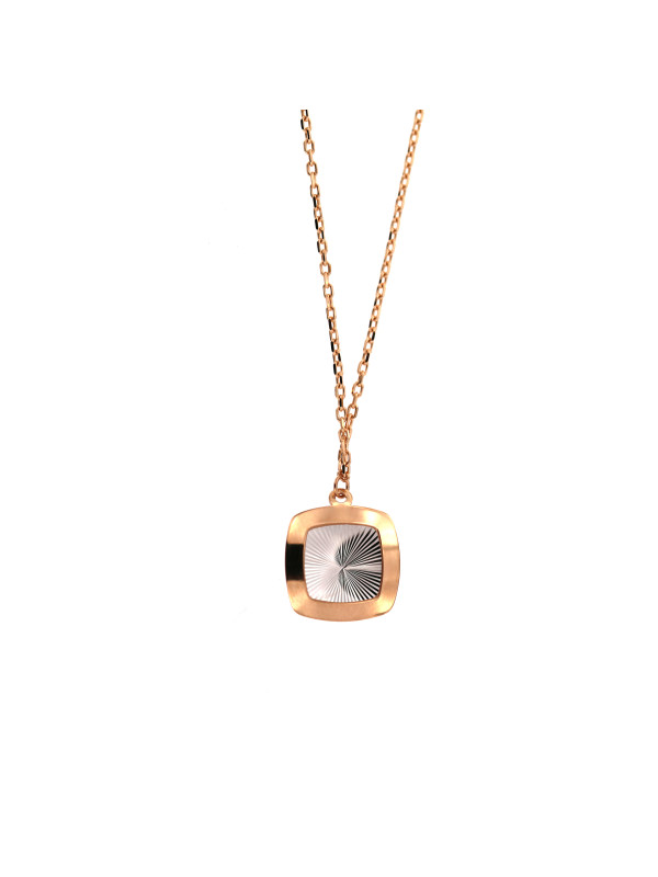 Rose gold pendant necklace CPR42-01 40/45CM