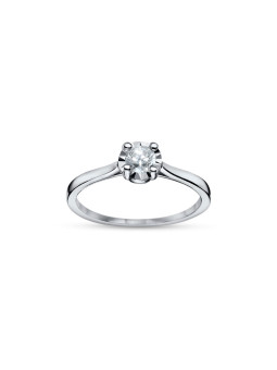 Balto aukso sužadėtuvių žiedas su briliantu DBBR01-20 0.02CT