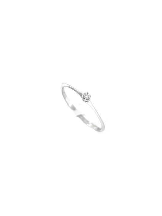 White gold engagement ring with diamond DBBR02-25
