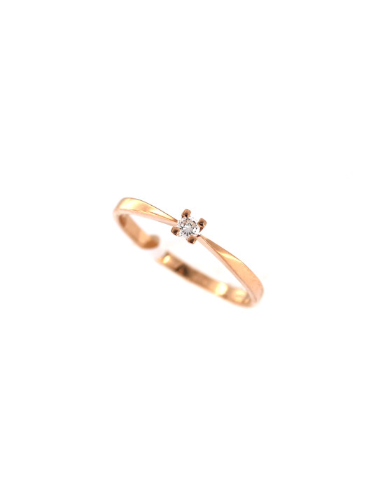 Rose gold ring with diamond DRBR01-45