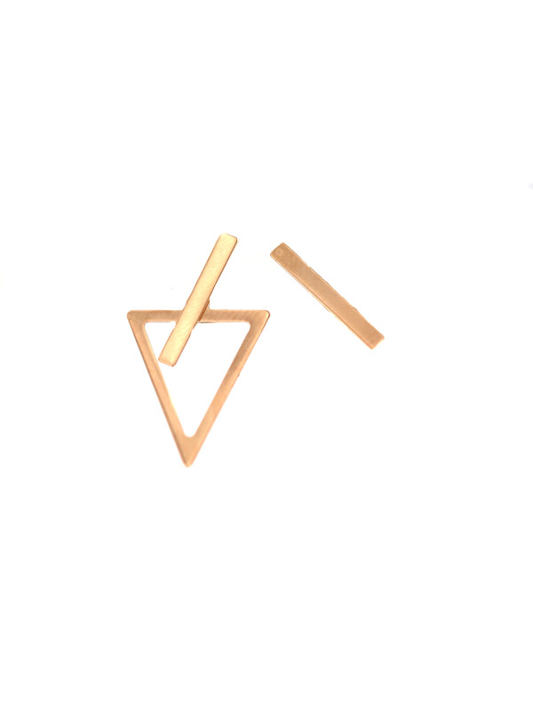 Rose gold pin earrings BRV12-04-01