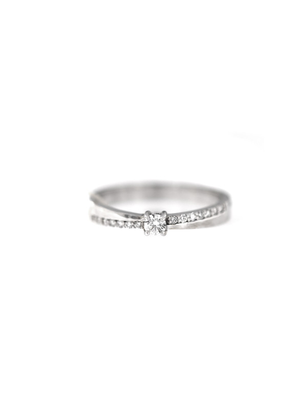 White gold engagement ring with diamonds DBBR10-10