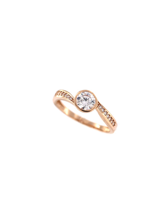 Rose gold zirconia ring DRS04-03-12 17MM
