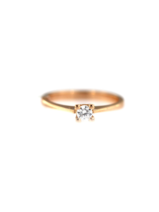 Rose gold zirconia engagement ring DRS01-01-32 15.5MM