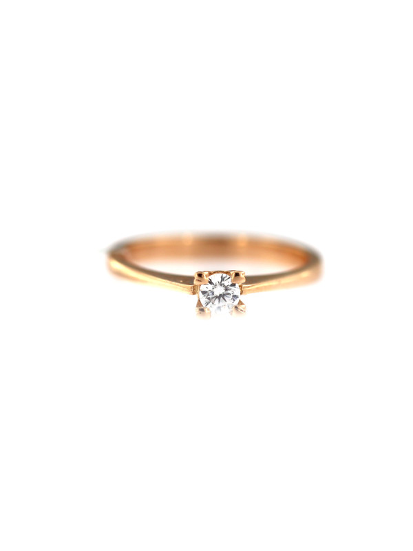 Rose gold zirconia engagement ring DRS01-01-32 15.5MM