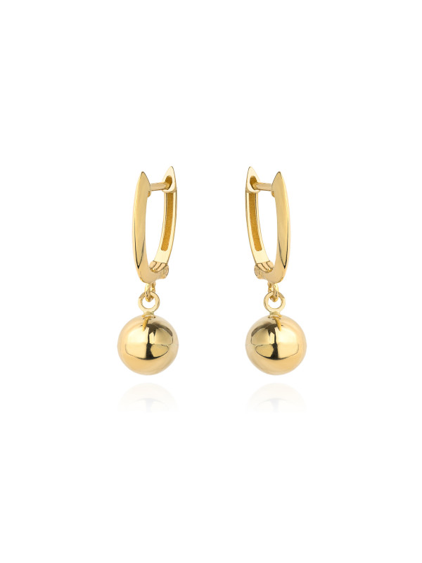 Yellow gold drop earrings BGA04-07-08