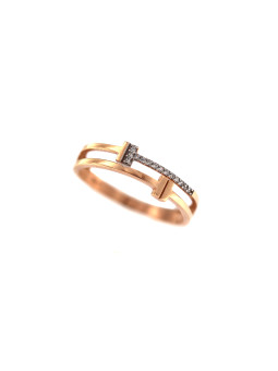 Rose gold zirconia ring DRD09-06 17.5MM
