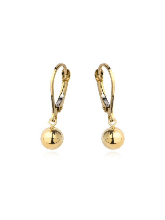 Yellow gold drop earrings BGA04-07-06