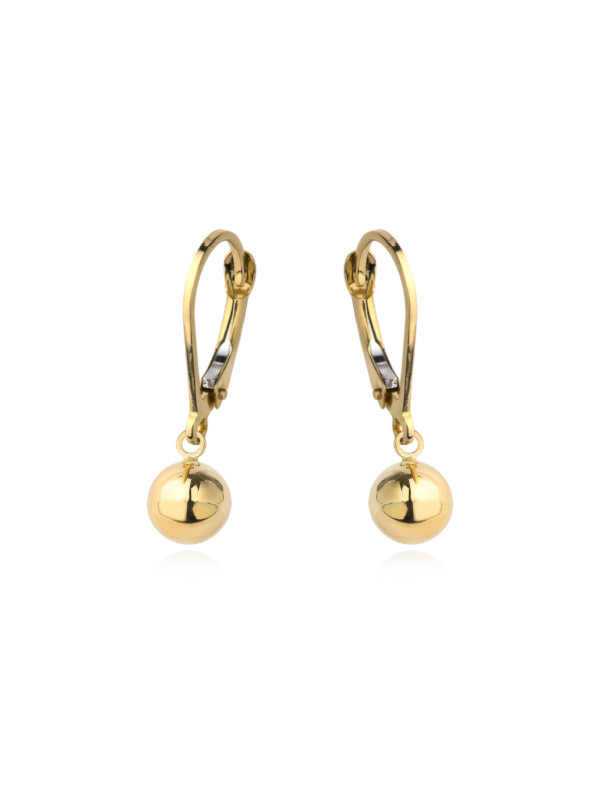 Yellow gold drop earrings BGA04-07-06