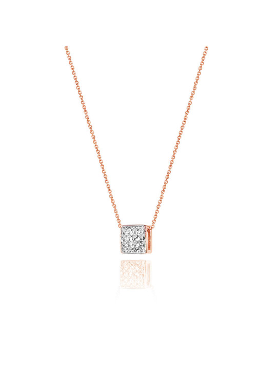 Rose gold diamond pendant necklace CPRR13-01