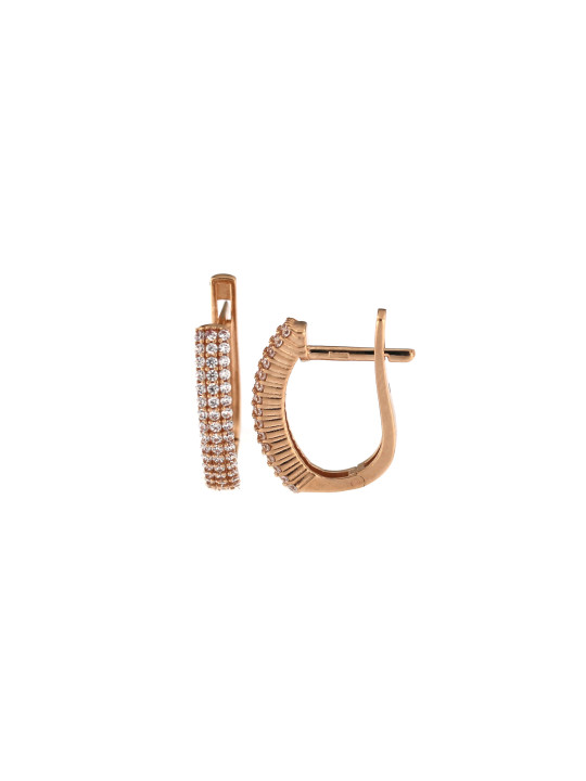 Rose gold zirconia earrings BRA04-08-50
