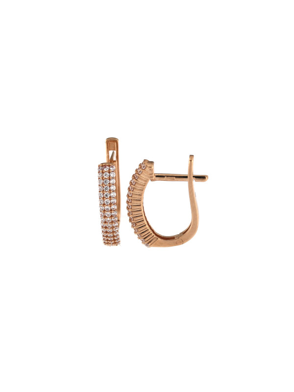 Rose gold zirconia earrings BRA04-08-50