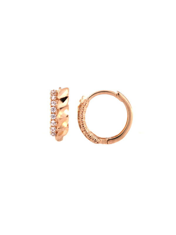 Rose gold zirconia earrings BRR01-10-17