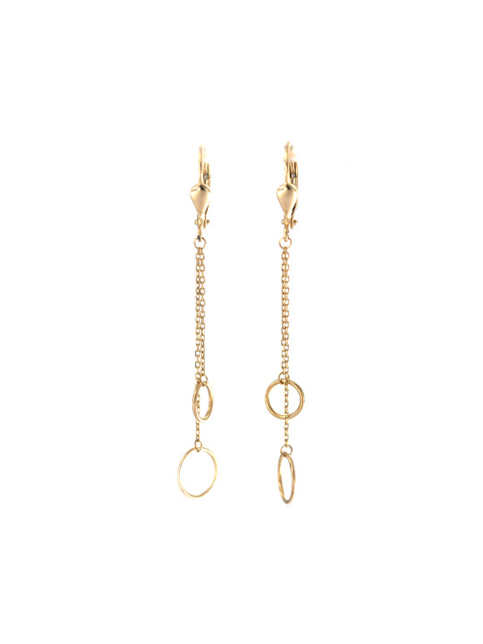 Yellow gold drop earrings BGA04-04-11