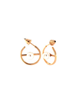 Rose gold pearl earrings BRP01-10-01