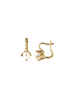 Yellow gold pearl earrings BGP01-04-05