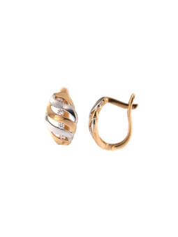 Rose gold zirconia earrings BRA04-08-49
